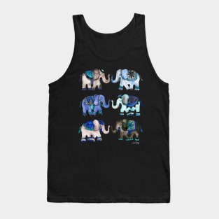 grey blue elephants Tank Top